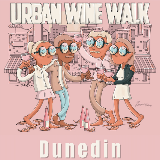 Urban Wine Walk Dunedin Event Poster 24th May 2025