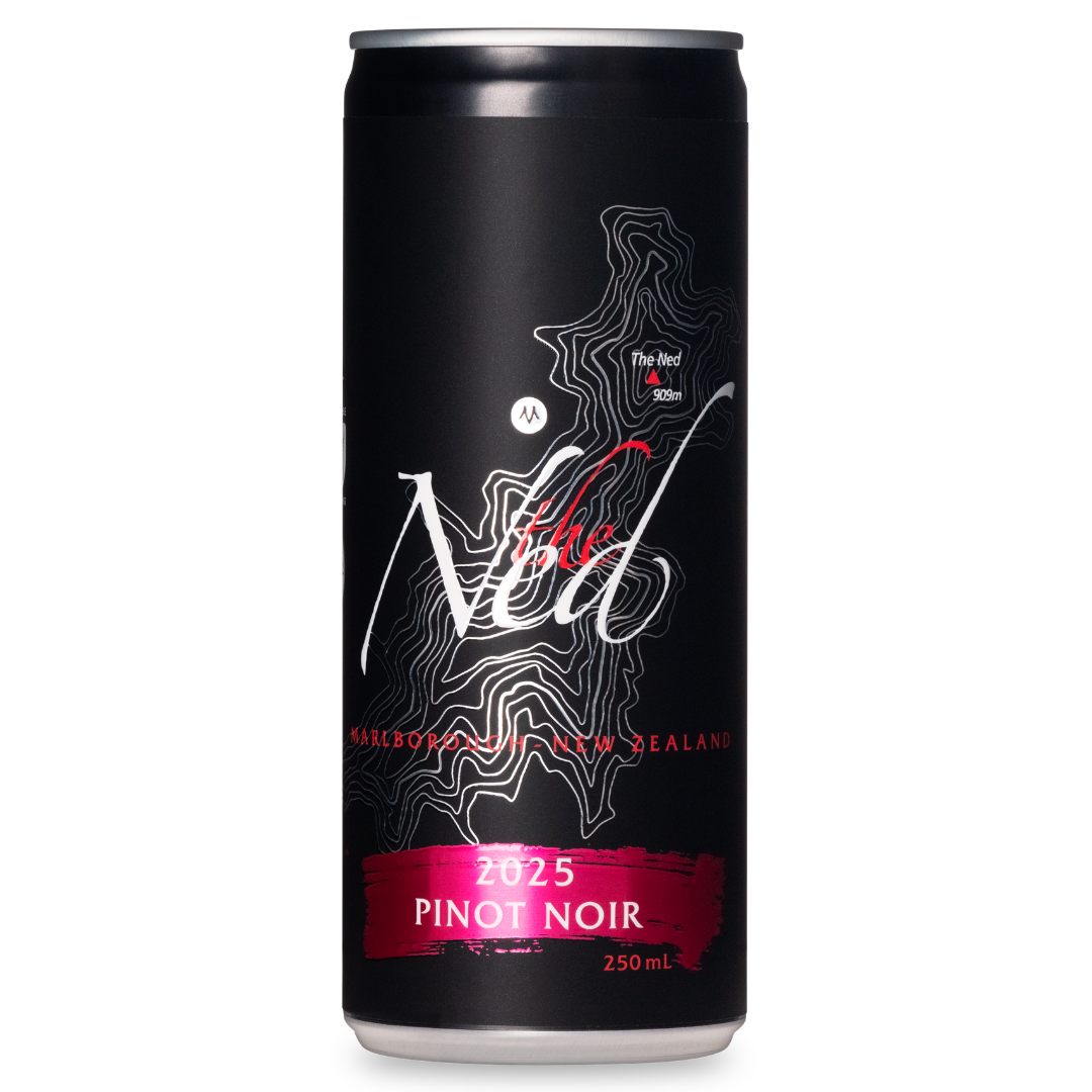 THE NED PINOT NOIR CAN. 250ml, Marisco Vineyards, Marlborough, New Zealand.