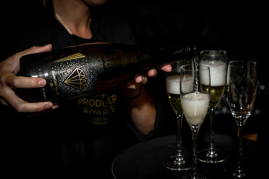 Diamond Heart NZ sparkling wine served at the OFPA 2024 Champions Party, celebrating New Zealand's finest food and drink producers