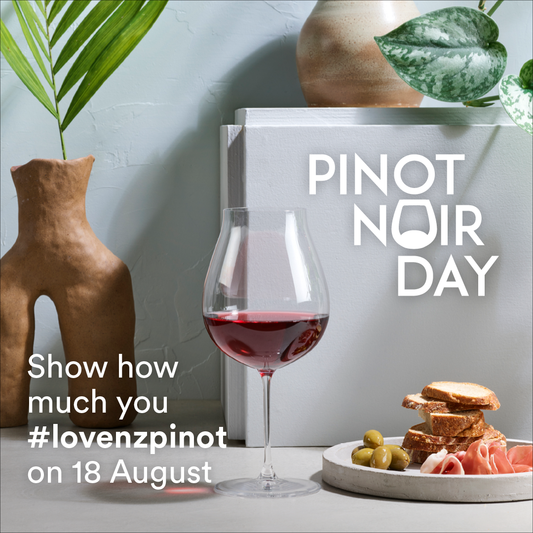 A glass of New Zealand Pinot Noir, perfect for celebrating International Pinot Noir Day.