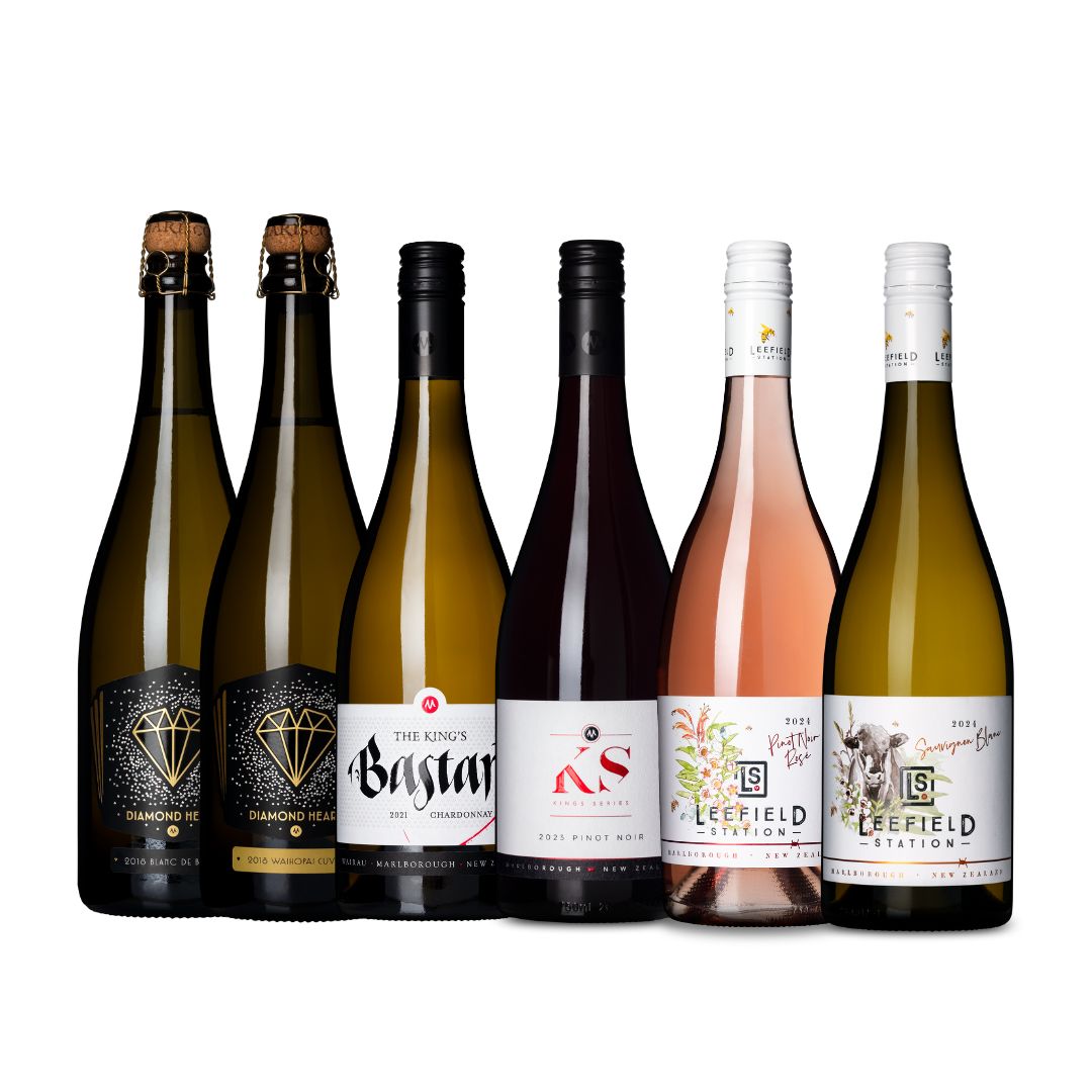 Christmas wine gift box 2025 with 6 premium Marlborough wines from Marisco Vineyards