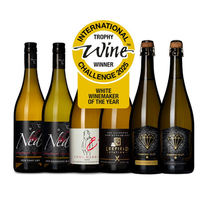 IWC White Winemaker of the Year 2025 celebration wine box featuring 6 award-winning Marlborough wines